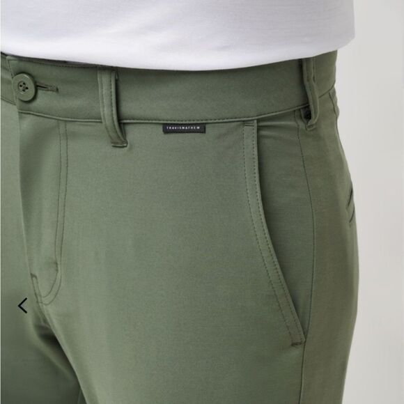Travis Mathew OPEN TO CLOSE TECH CHINO PANT 38x32 Green Slim Fit - Picture 10 of 12